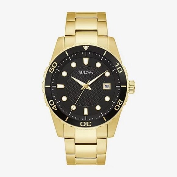Bulova Men's Sport Date Indicator Quartz Gold Watch 43MM 98B375 - Picture 1 of 2